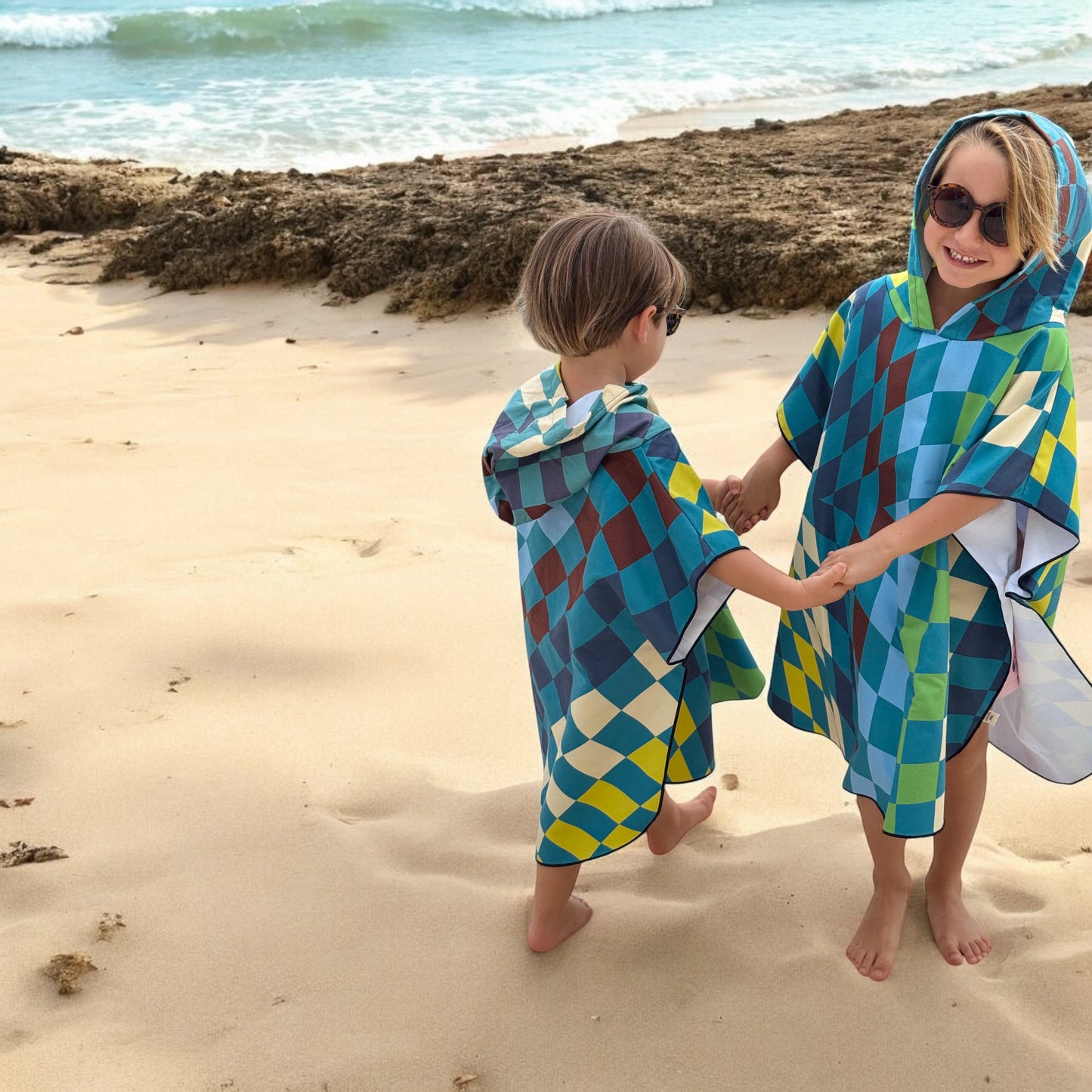Poncho Microfibra - Hypnotic Blue