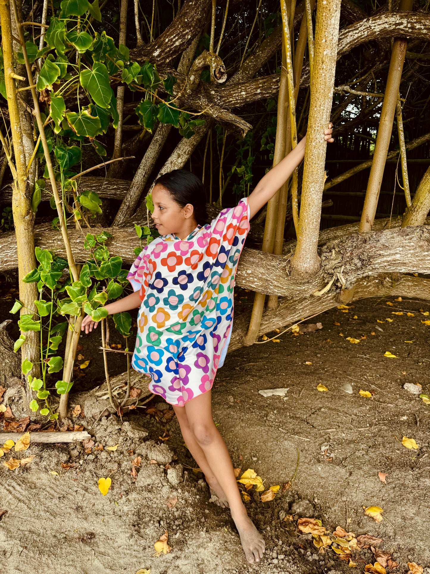 Poncho Microfibra - Groovy Bloom