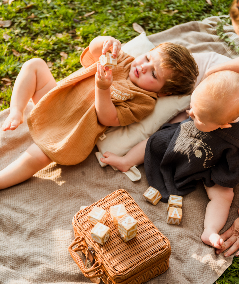 Baby Cotton Poncho - Golden Sand