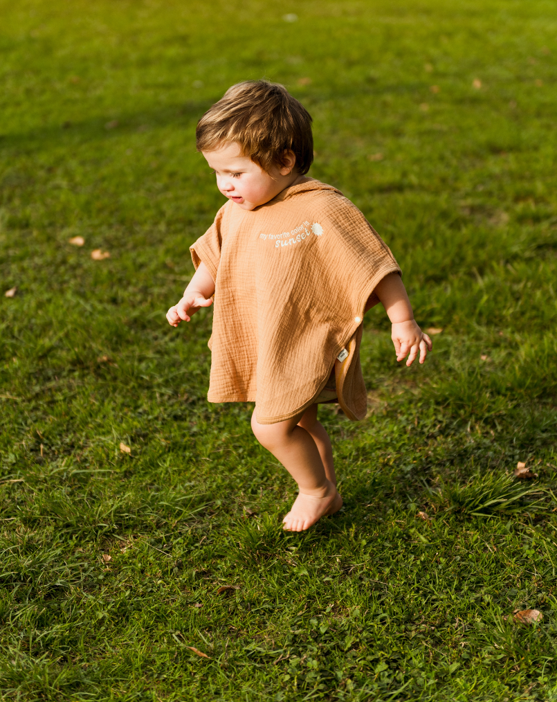 Poncho Algodón Bebé - Golden Sand