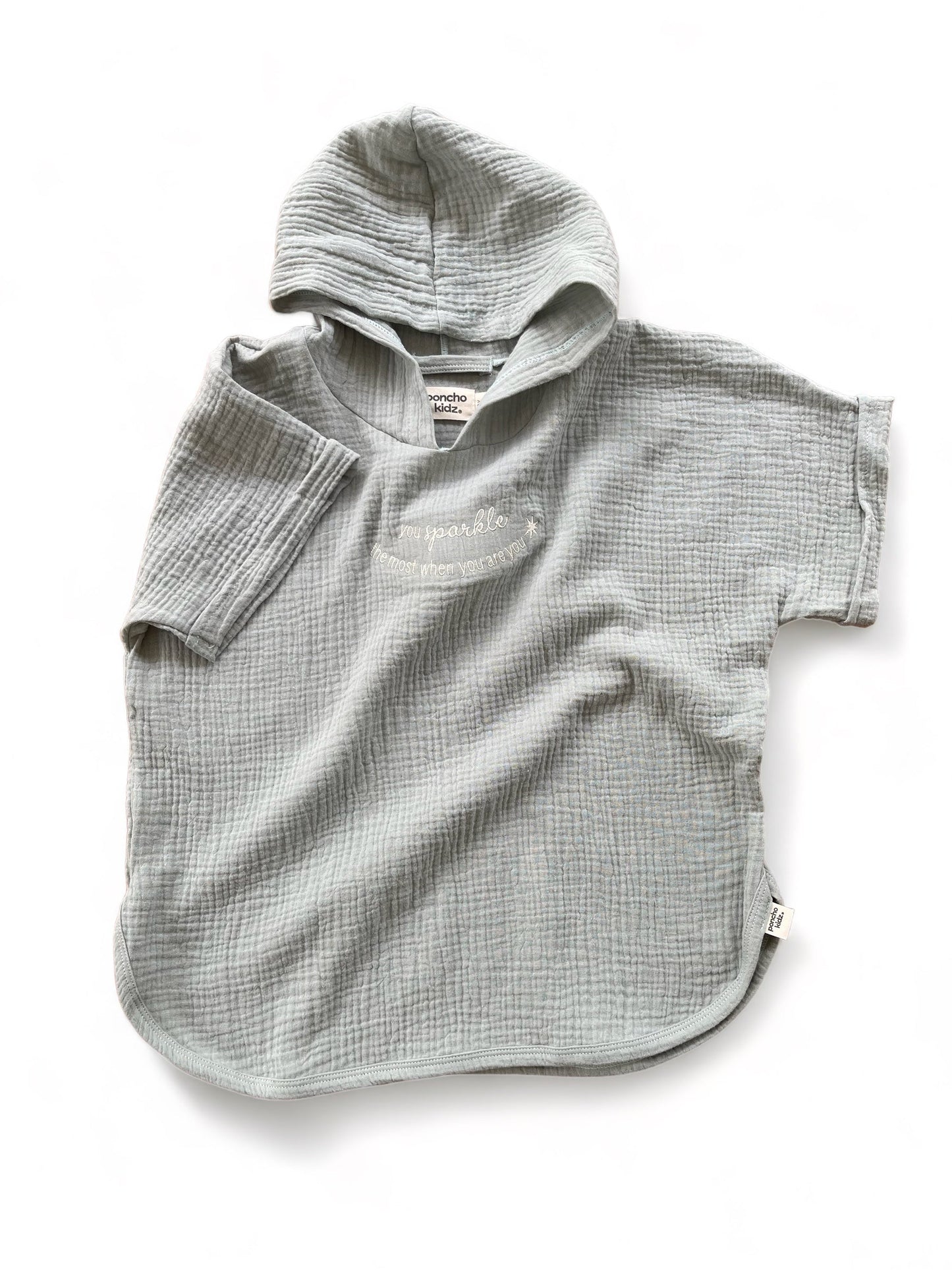 Poncho Algodón Kidz - Soft Sage