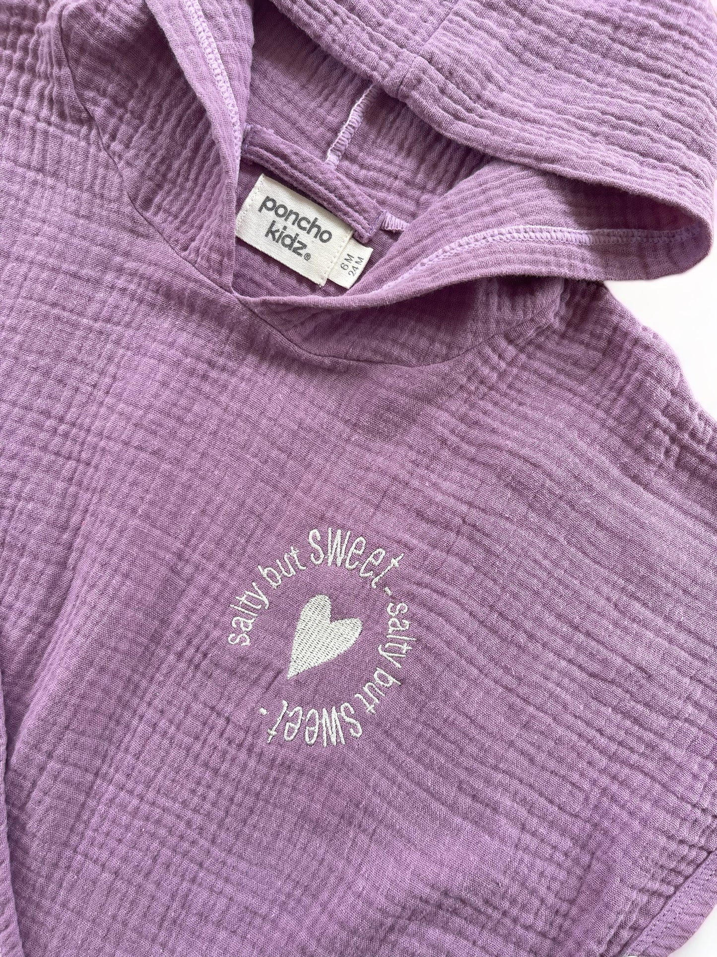 Poncho Algodón Bebé - Lavender Hug
