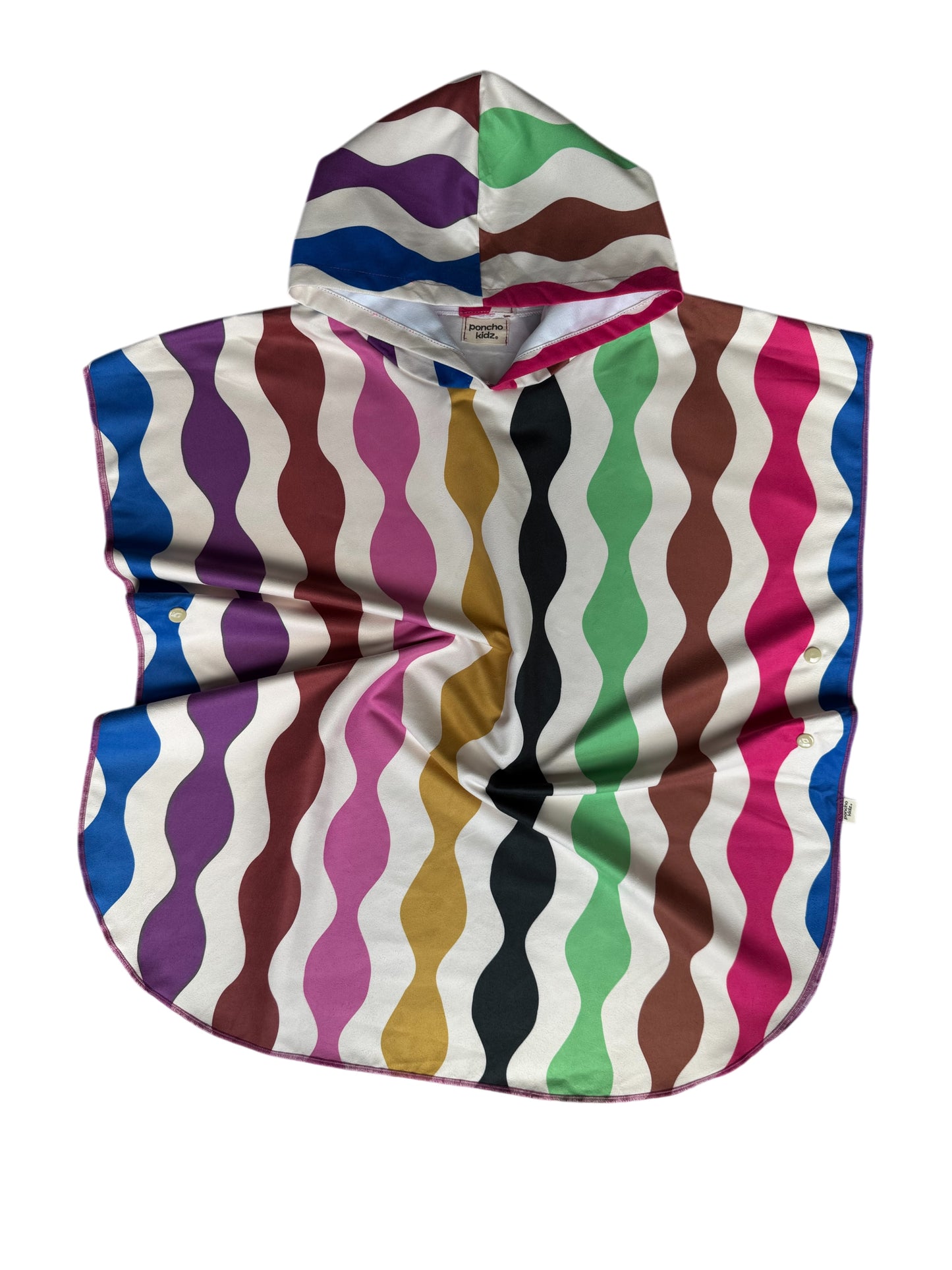 Microfiber Poncho - Rainbow Flow
