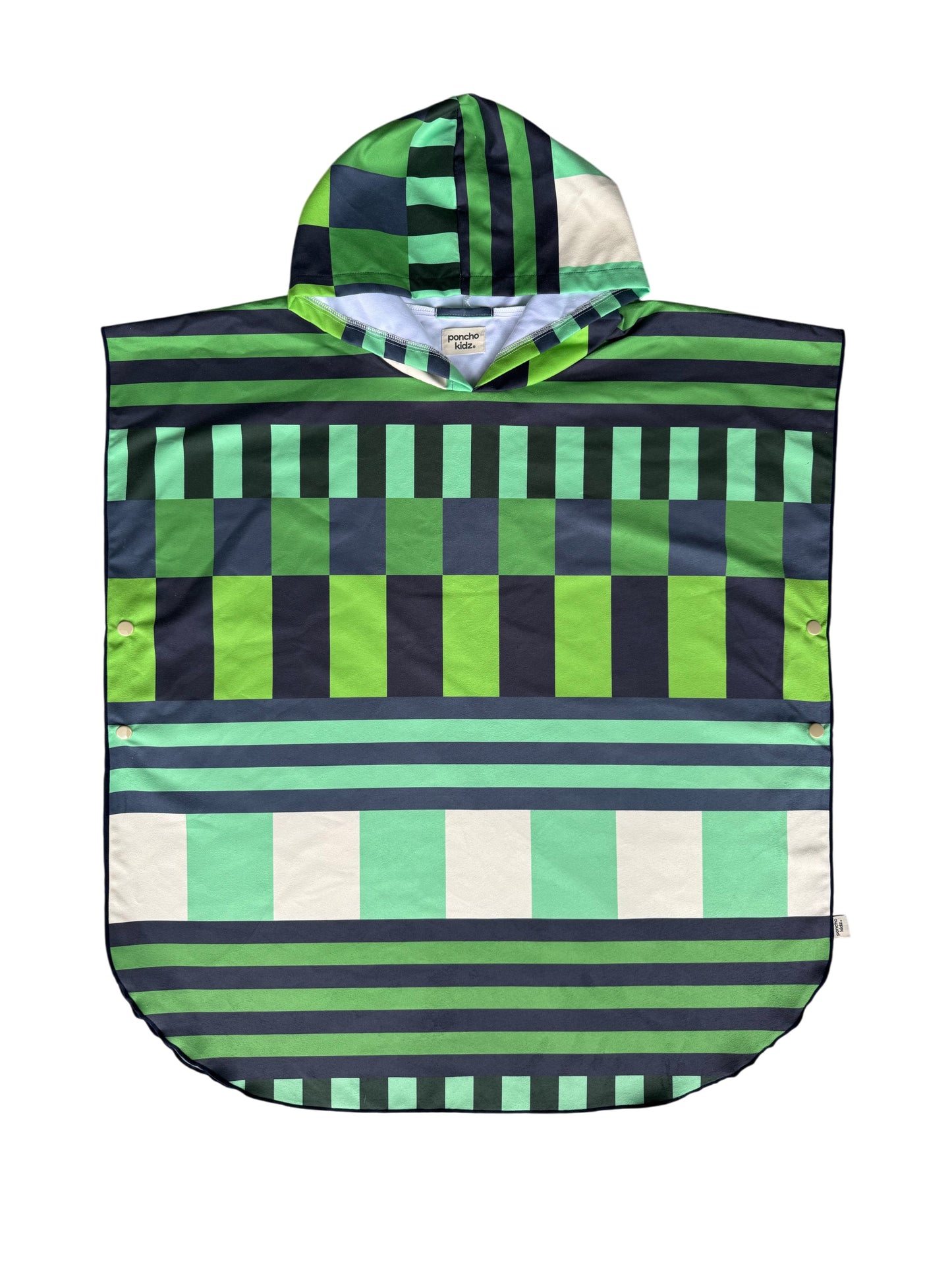 Poncho Microfibra - Urban Mosaic Green
