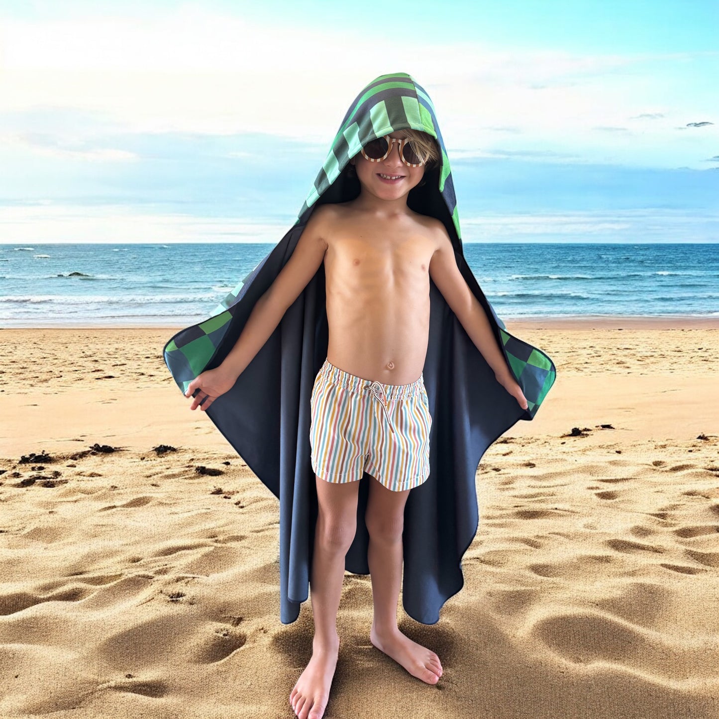 Toalla Microfibra Kidz - Urban Mosaic Green