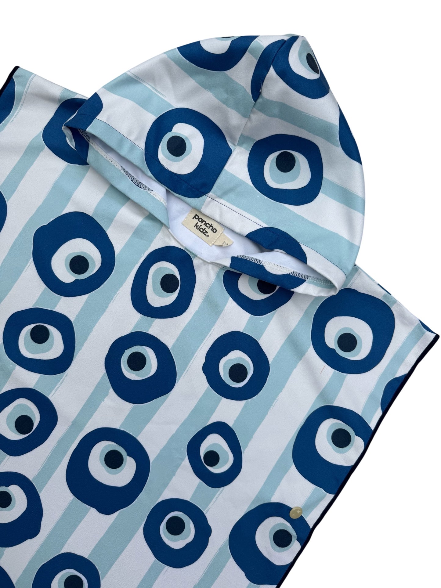 Microfiber Poncho - Aqua Bubbles