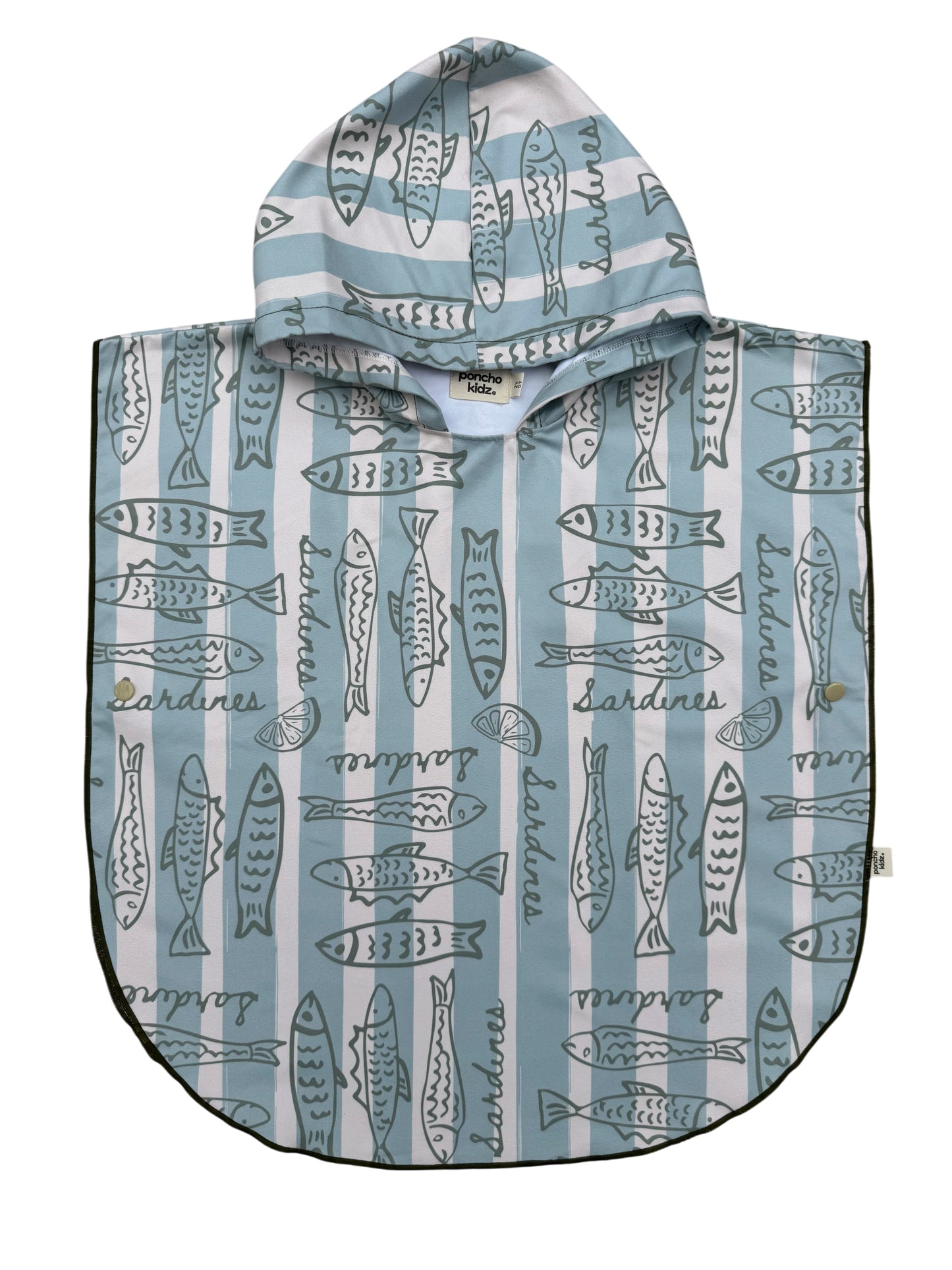 Microfiber Poncho - Aqua Bubbles
