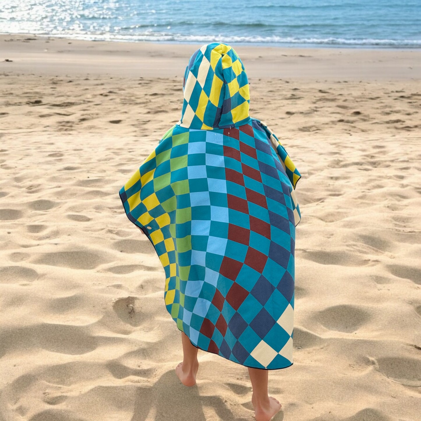 Microfiber Poncho - Hypnotic Blue