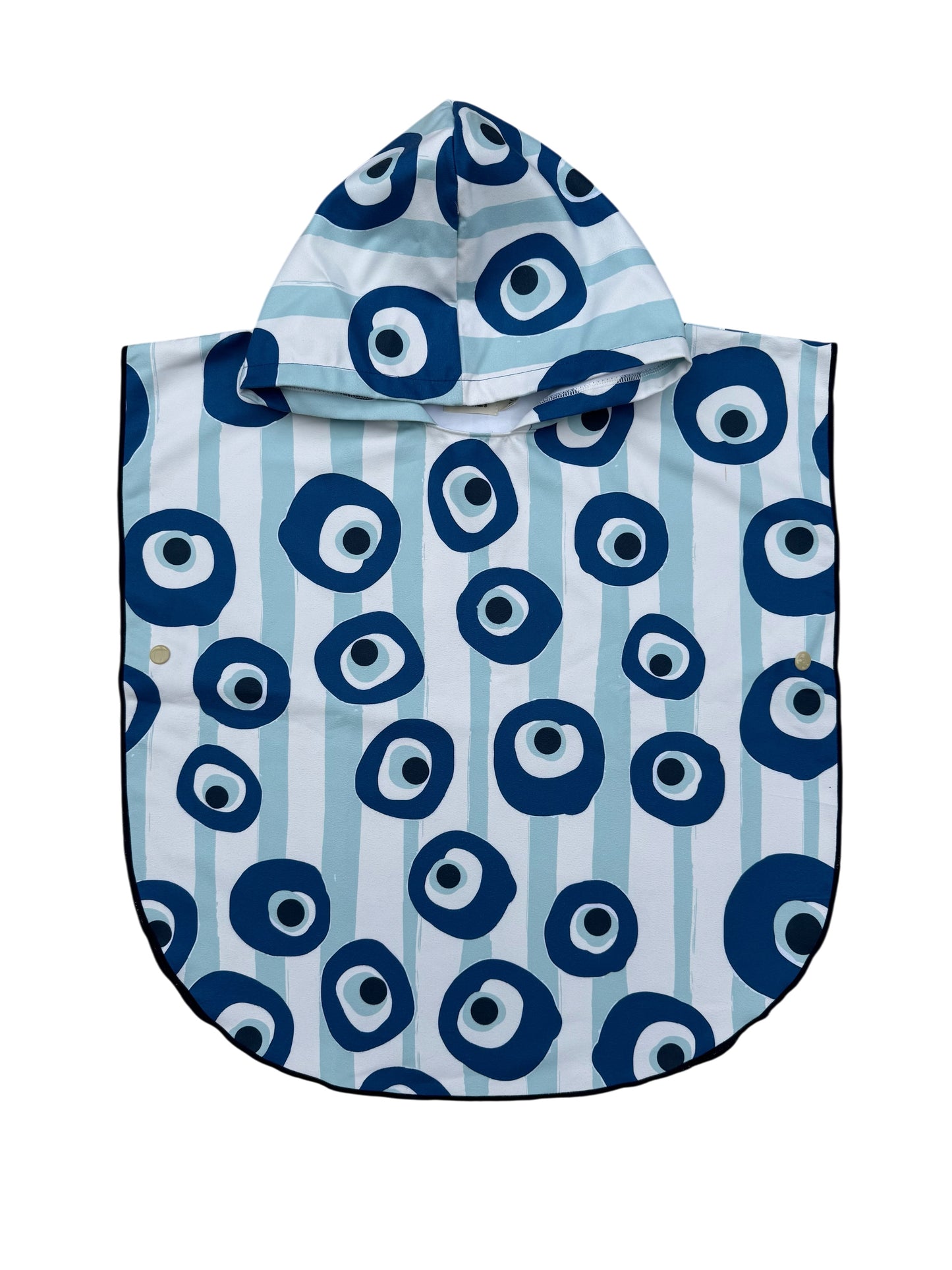 Microfiber Poncho - Aqua Bubbles