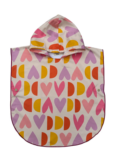 Microfiber Poncho - Aqua Bubbles