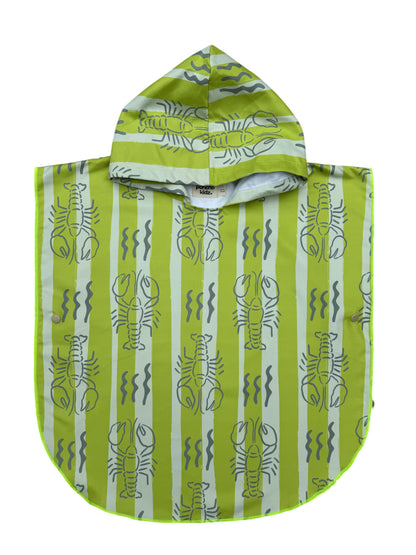 Microfiber Poncho - Aqua Bubbles