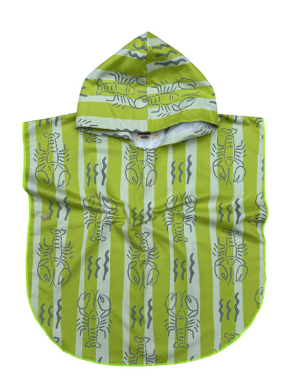 Microfiber Poncho - Aqua Bubbles