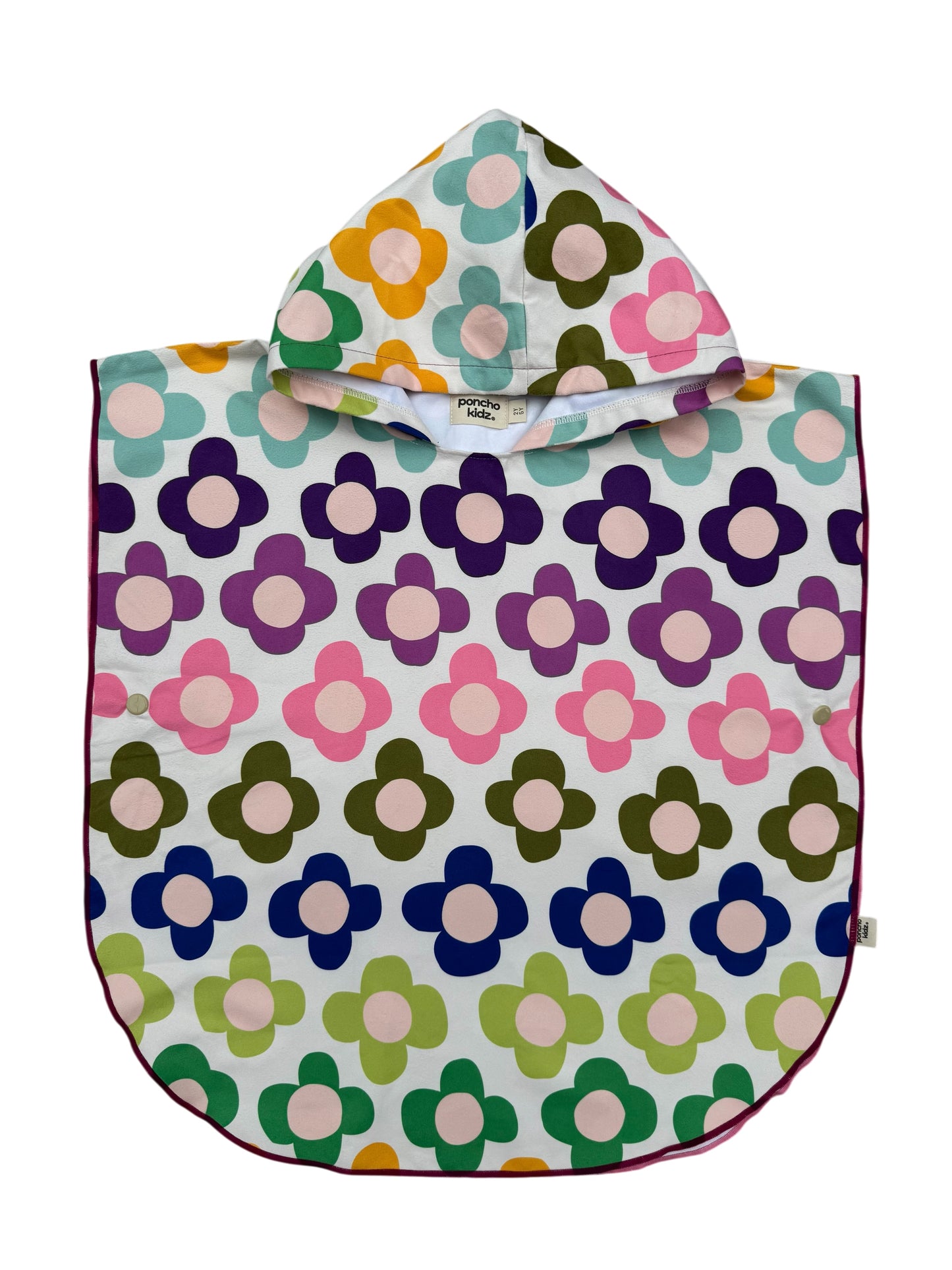 Microfiber Poncho - Aqua Bubbles