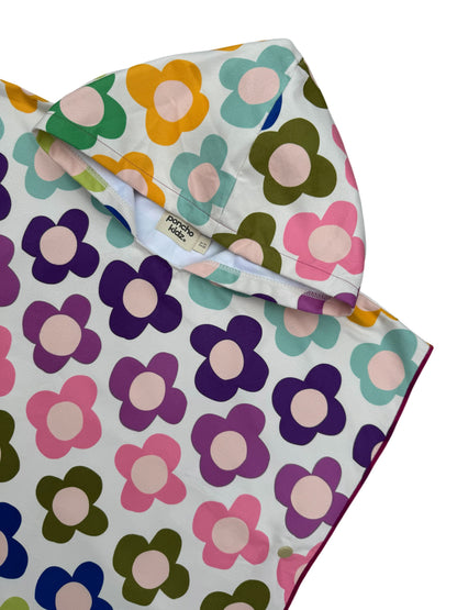 Microfiber Poncho - Aqua Bubbles