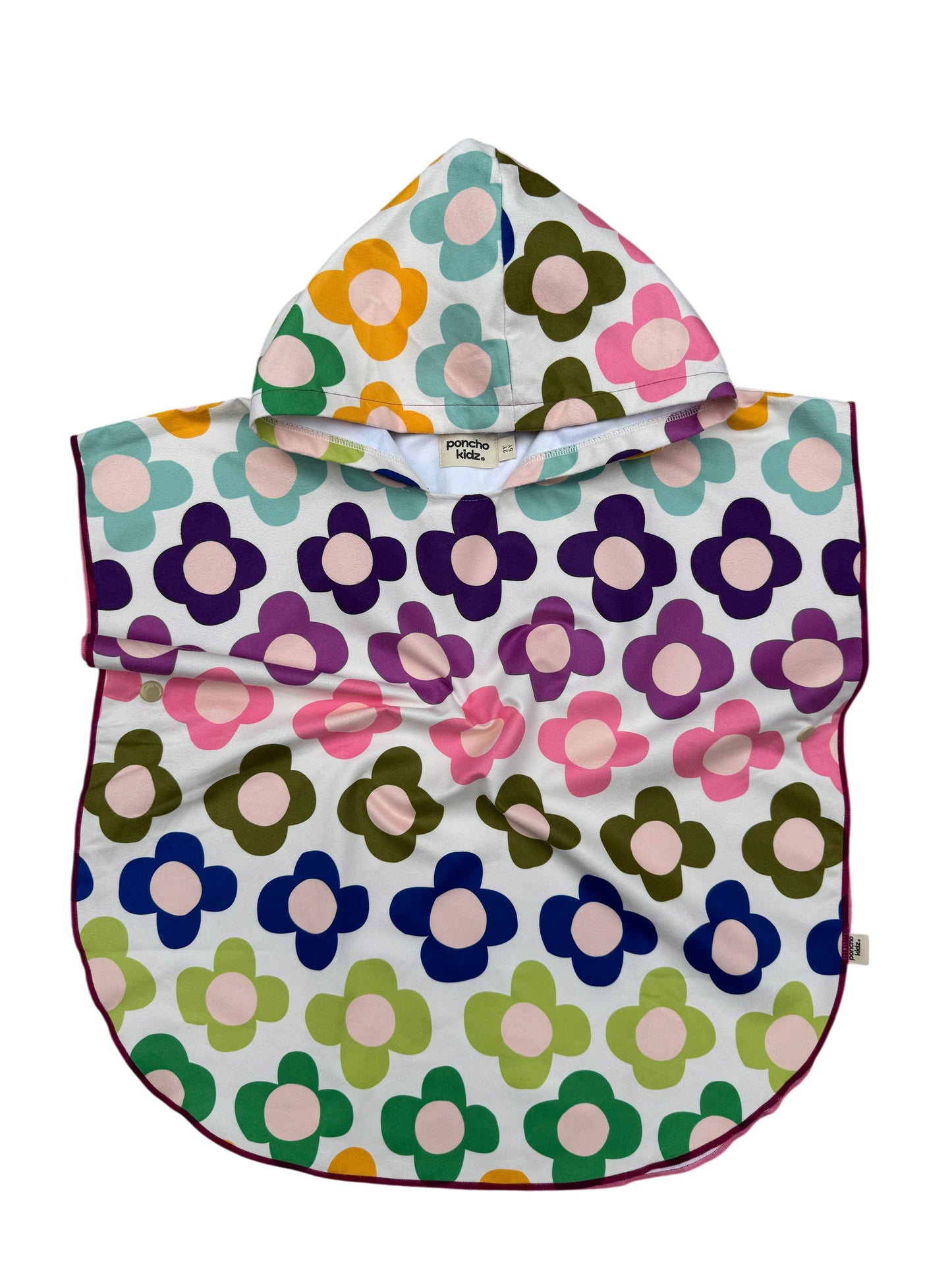 Microfiber Poncho - Aqua Bubbles