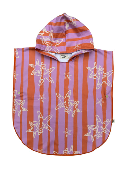 Microfiber Poncho - Aqua Bubbles