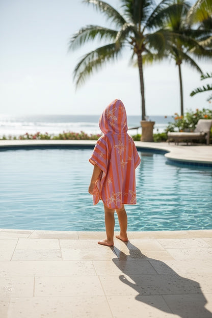 Microfiber Poncho - Aqua Bubbles