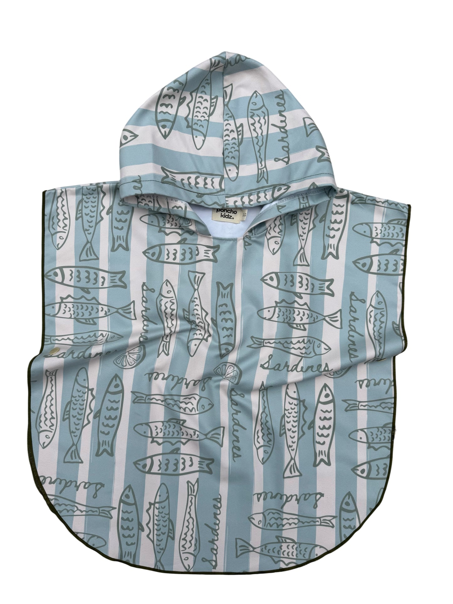 Microfiber Poncho - Aqua Bubbles