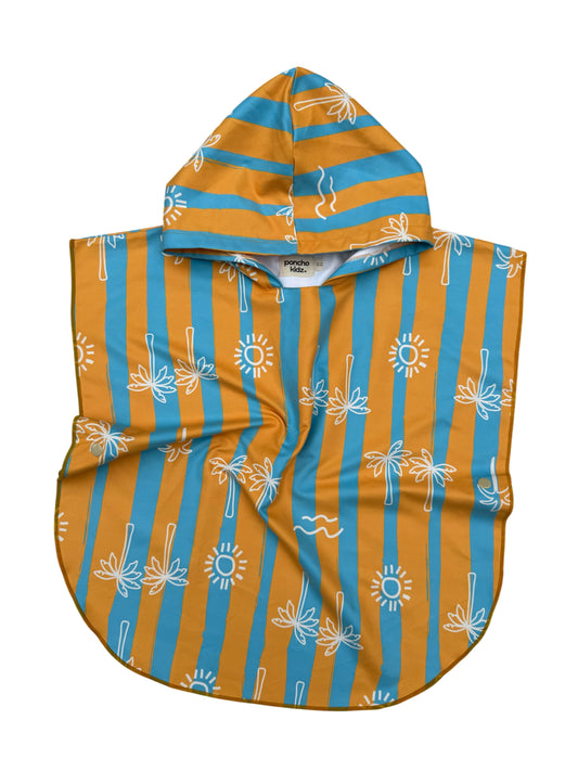 Microfiber Poncho - Aqua Bubbles